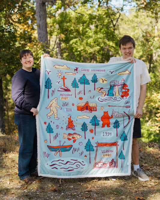 Camp Sketch blanket