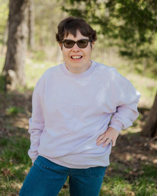 Lilac Corded Sweatshirt